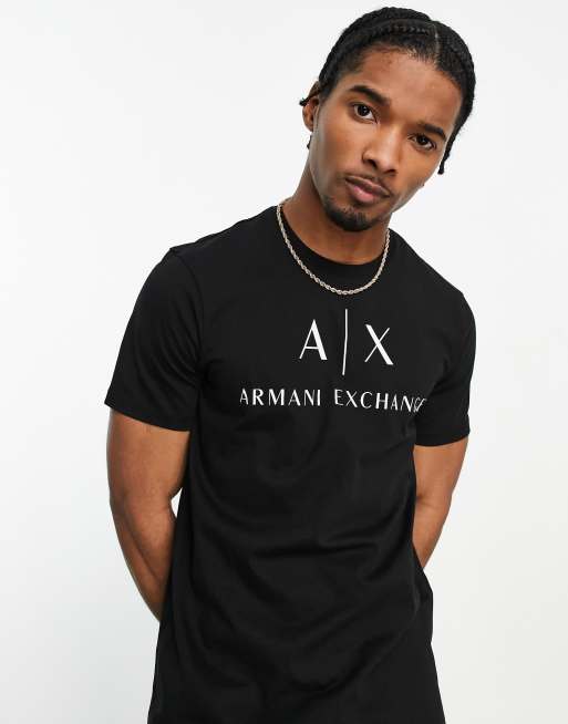 Top 39+ imagen armani exchange black t shirt men