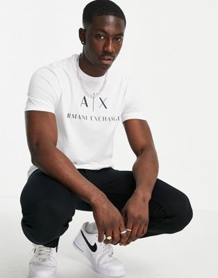 Armani Exchange text logo t-shirt in 