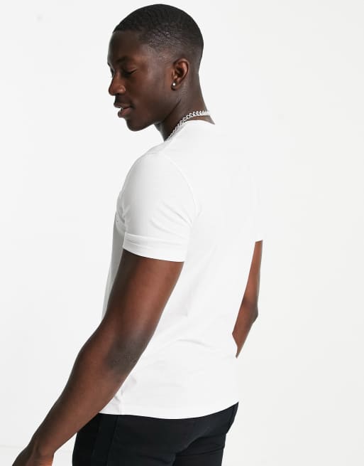 Armani Exchange text logo t-shirt in white, 2 of 4