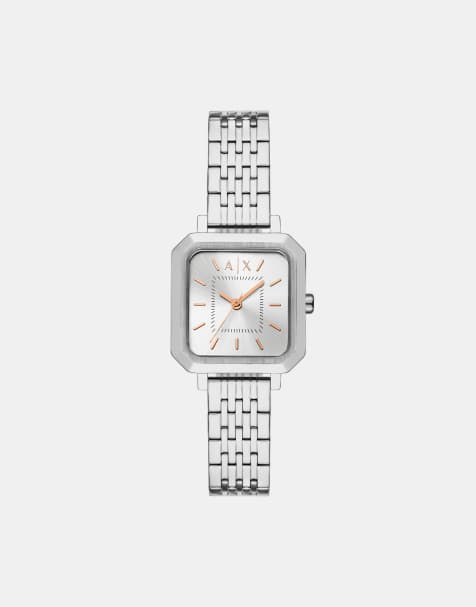 Armani Exchange Three-hand stainless steel watch in silver - view 1