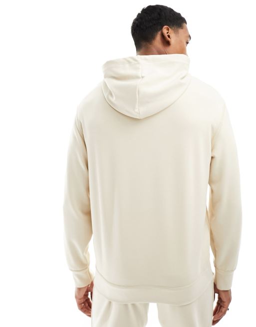 【EMPORIO ARMANI】 Men's Letter Embroidery Hoodie ★ Beige EMPORIO ARMANI - Logo Cotton Hoodie Emporio Armani