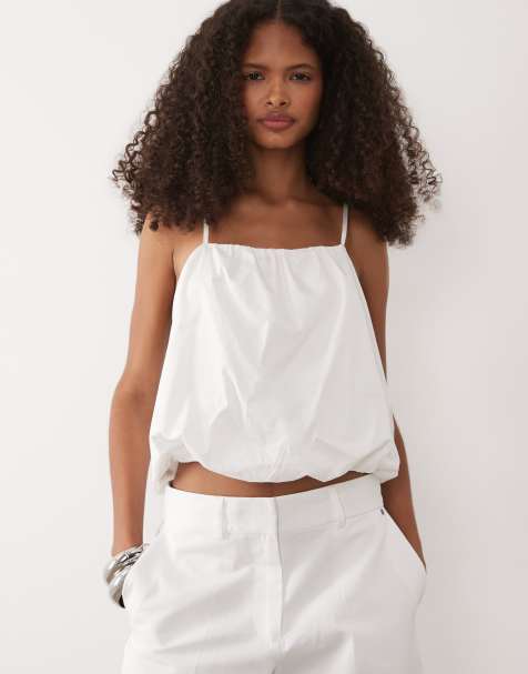 Armani Exchange - Top bouffant d'ensemble - Blanc - view 1