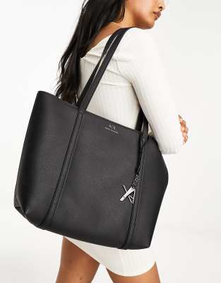 Armani Exchange - Tragetasche in Schwarz mit Logo