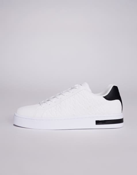 Armani Exchange trainers in white and black - view 2