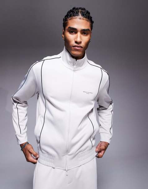 Armani Exchange - Trainingsjack in crème, deel van co-ord set - view 1