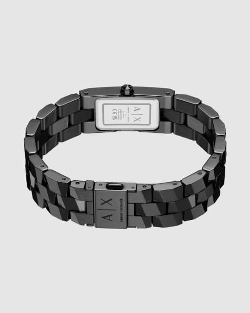 Armani Exchange Two-hand black stainless steel watch in black, 4 of 4