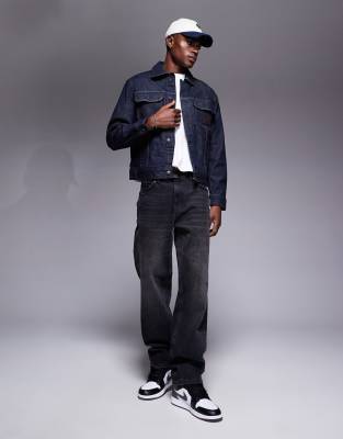 Armani Exchange - Veste en jean - Bleu foncé-Bleu marine