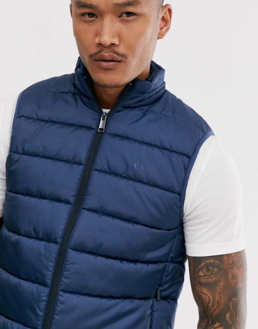 Armani Exchange Veste style militaire avec doudoune sans manches amovible Bleu marine