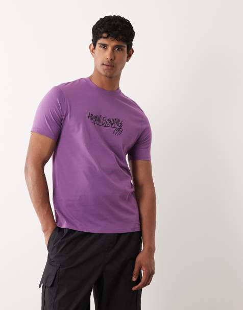 Armani Exchange – Vit t-shirt med centrerad logga - view 1