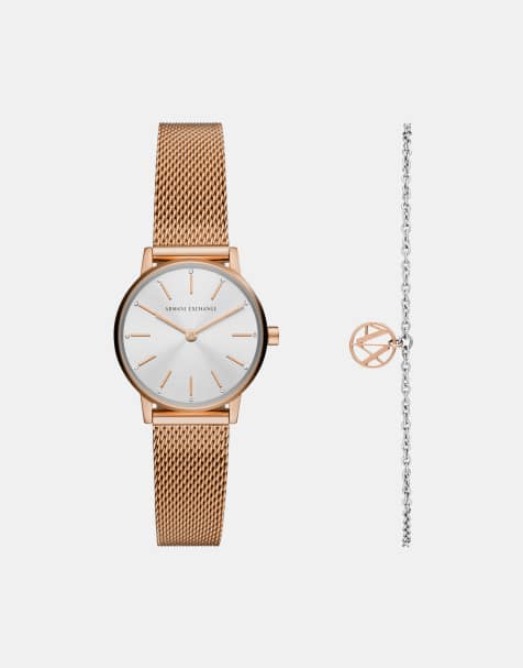 Armani Exchange Women's two-hand, rose gold-tone stainless steel watch, ax7121 in rose gold - view 1