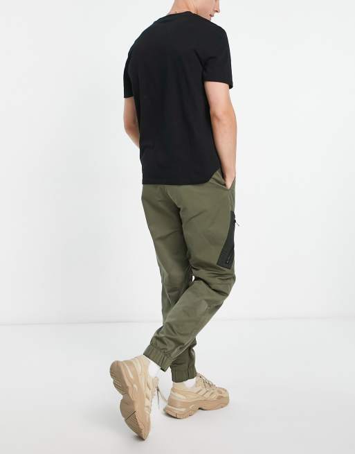 Armani Exchange zip pocket cargo pants in khaki ASOS