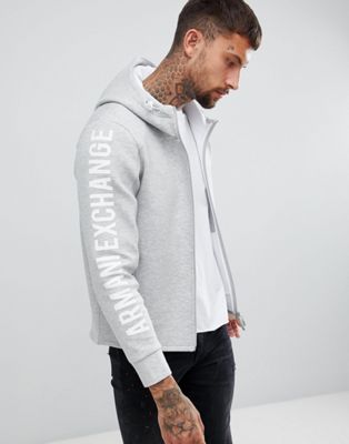 grey armani exchange hoodie