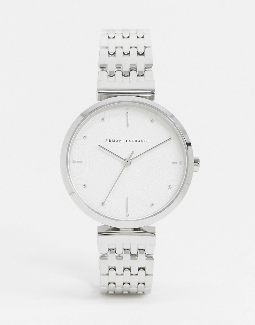 Armani Exchange zoe t-bar bracelet watch AX7117-Silver