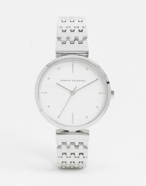 Armani Exchange zoe t-bar bracelet watch AX7117 | ASOS