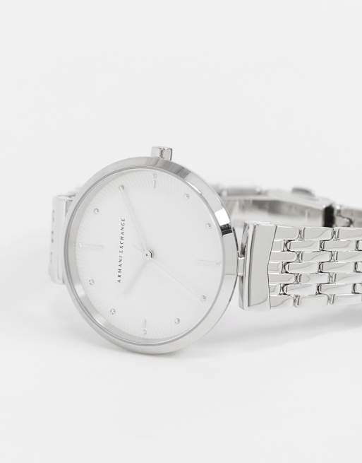 Armani Exchange zoe t-bar bracelet watch AX7117 | ASOS