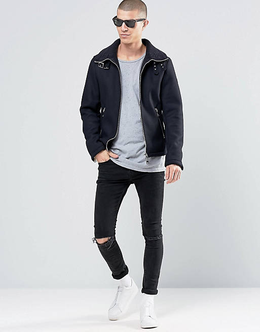 Nauwkeurig Bende advocaat Armani Jeans Jacket With Full Fleece Lining | ASOS