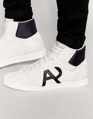 Armani Jeans Logo High Top Sneakers | ASOS