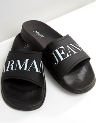 Armani Jeans Logo Slider Flip Flops in 