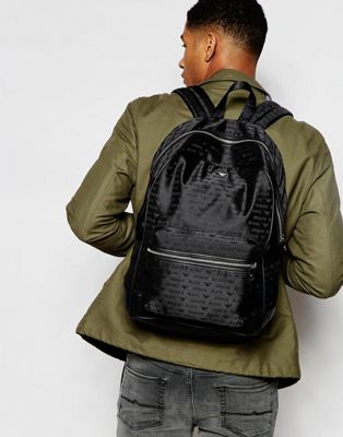 armani all over logo backpack