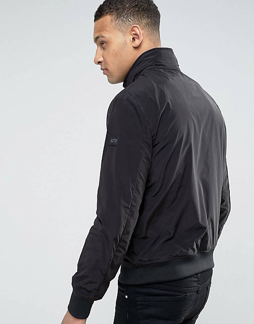 Armani Jeans Nylon Bomber Jacket in Black