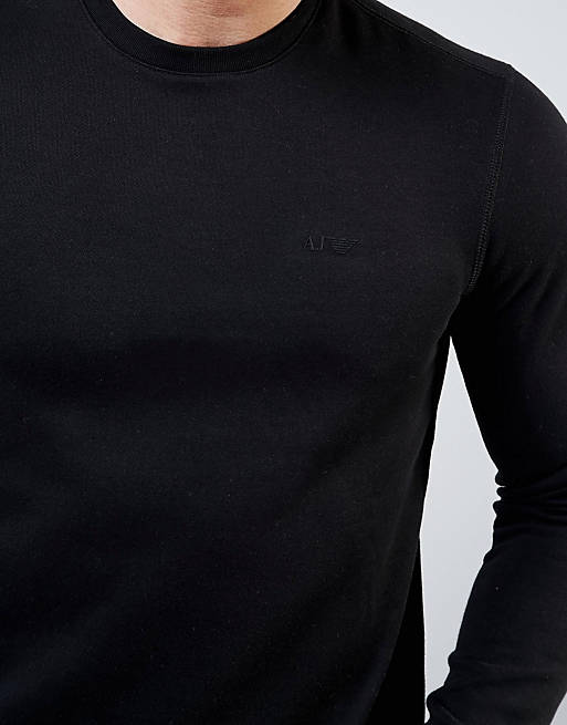 tennis Concealment correct Armani Jeans Sweatshirt with Logo In Black | ASOS