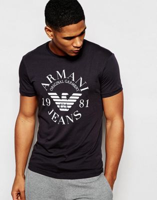 armani jeans logo t shirt