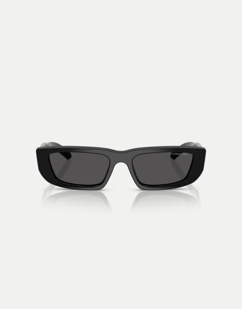 Arnette Al rectangle sunglasses with grey lens in black - view 1