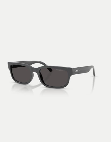 Arnette - Defyer - Occhiali da sole squadrati grigio scuro con lenti grigie - view 1