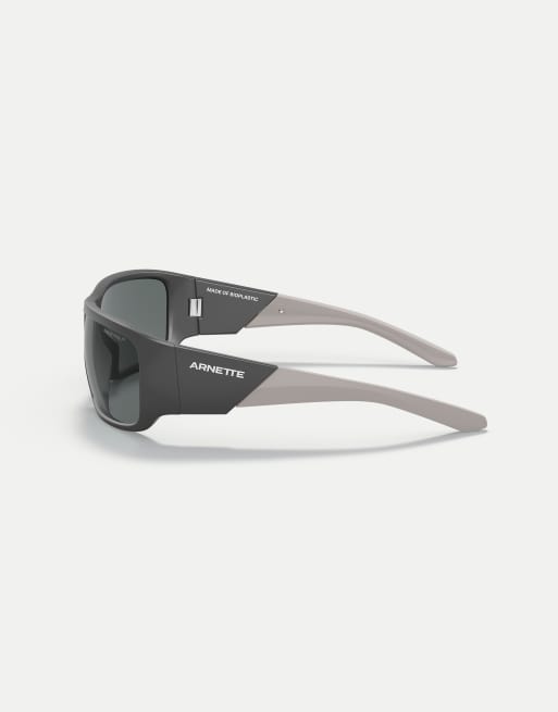 Arnette - Snap II - Lunettes de soleil à verres rectangulaires gris polarisés - Gris foncé mat, 3 de 3