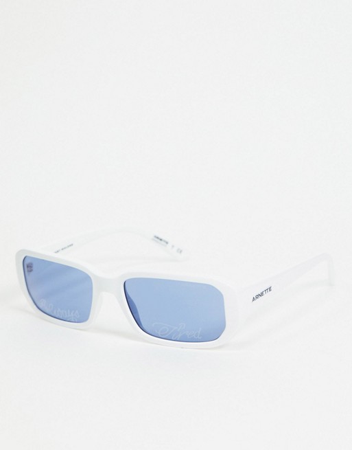 Arnette x Post Malone white square sunglasses