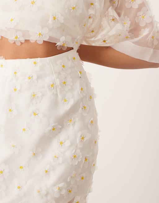 ARRANGE 3D daisy sheer column maxi skirt - part of a set, 4 of 5