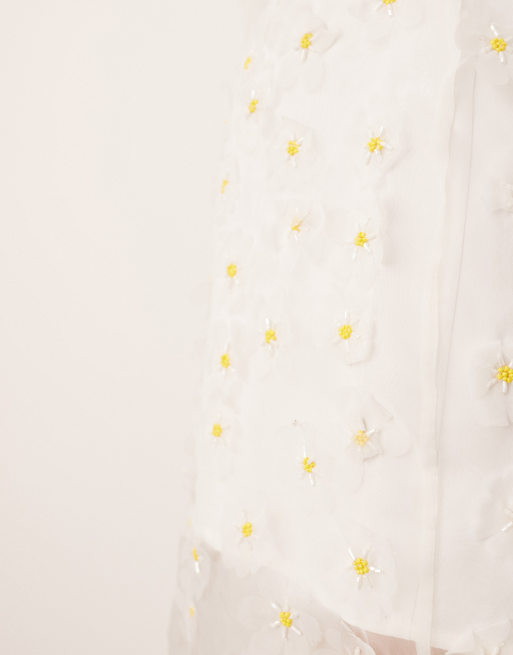 ARRANGE 3D daisy sheer column maxi skirt - part of a set, 5 of 5