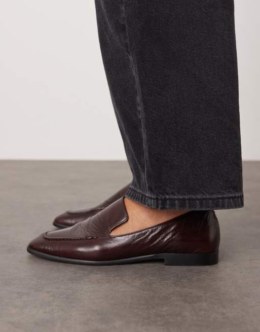 ARRANGE - Alba - Minimalistische loafers van premium leer in bordeauxrood, 4 van 4
