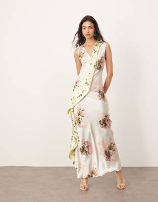 ARRANGE ASYMMETRIC PANELED MIDI DRESS 