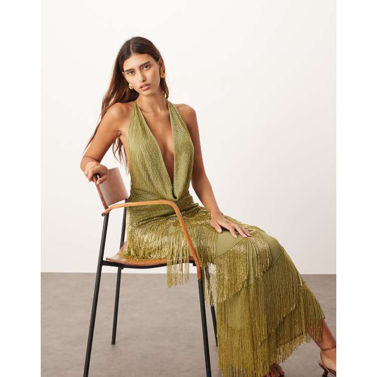 dalisay cowl neck halter dress Cowl Neck Halter Midi Dress (Copy) Teal / S main image 1