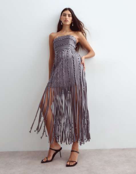 asos grey midi dress Shop Dresses in Midi, Maxi & Casual Styles occasion 2026 08 fall 1