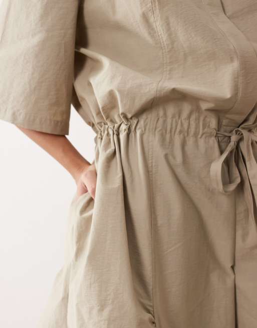 ARRANGE - Beige oversized utility-jumpsuit, 3 af 4