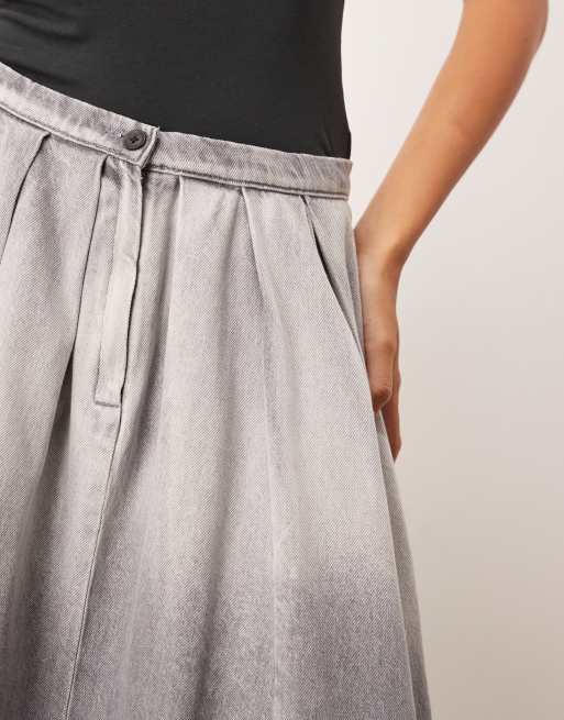 ARRANGE – Blekgrå maxikjol i denim, 3 av 5