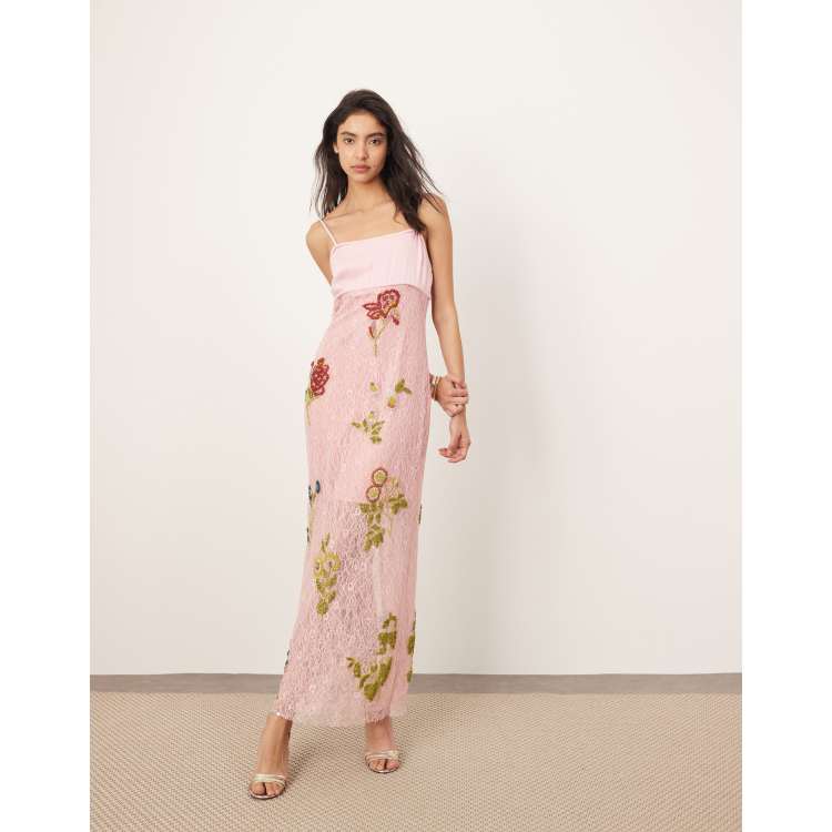 knee length dresses for ladies Strap Decorated Bodice Midi Dress – POST MERIDIEM