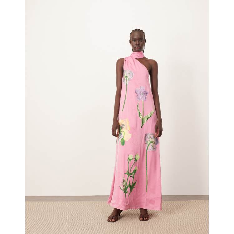 pink floral embroidered dress Pink Petals Tulle Dress– Teuta Matoshi main image 0