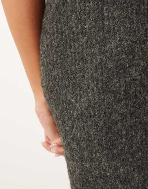 ARRANGE boucle knit straight leg pants in charcoal (part of a set), 4 of 5