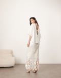 [ARRANGE] ARRANGE boxy seam top with tie back detail in white 6 White