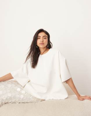 Shop Arrange Boxy Seamed Top With Tie Back Detail
