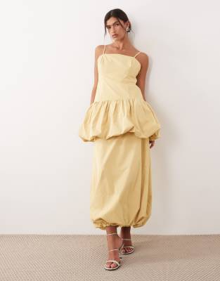 Arrange Bubble Midi Skirt In Yellow
