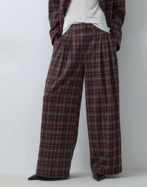 ARRANGE Bundfaltenhose mit weitem Bein im Karomuster als Kombiteil, 2 von 5