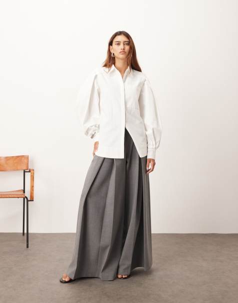 ARRANGE - Camicia sagomata bianca con coulisse sul retro - view 1