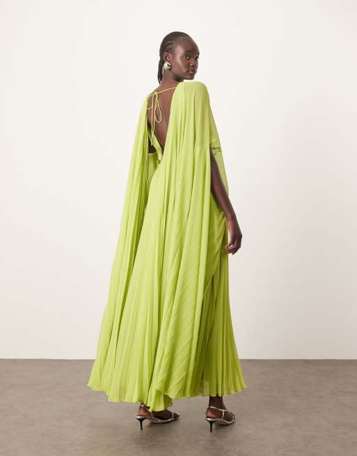 ワンピース Majolica Pleated Chiffon Long Dress 25AW 新色】Majolica Pleated Chiffon Long Dress