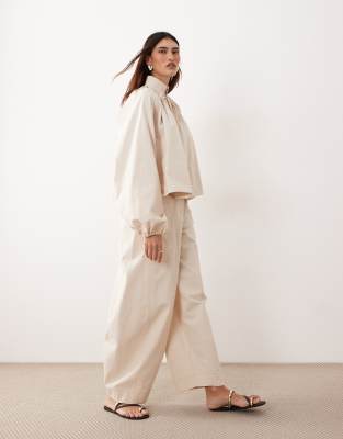 ARRANGE co-ord barrel trousers in stone - STONE