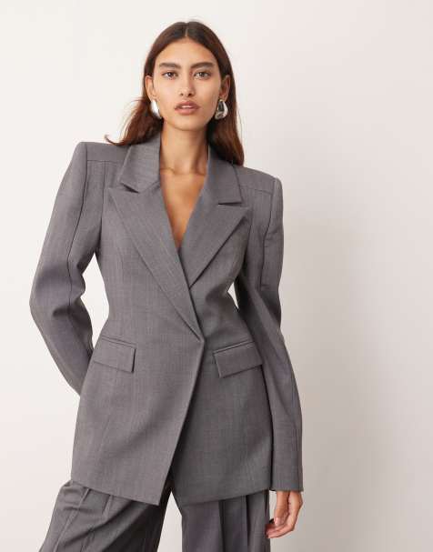 ARRANGE co-ord structured tailored blazer in slate grey