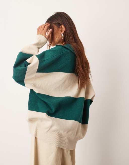 [GRAVER]★DRAWING SMILE STRIPED COLLAR KNIT GRAVER】24SS☆ Drawing Smile Stripe Collar Knit UNISEX